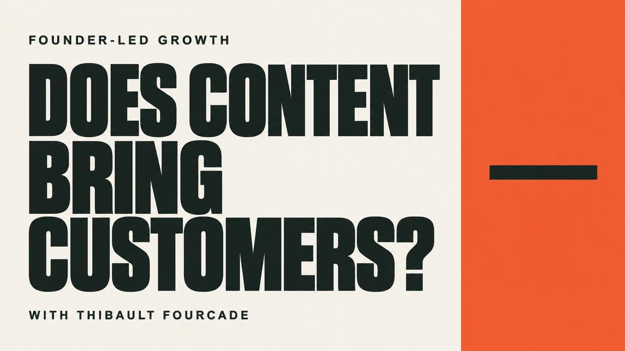 Does content bring customers? — Founder-Led Growth trailer